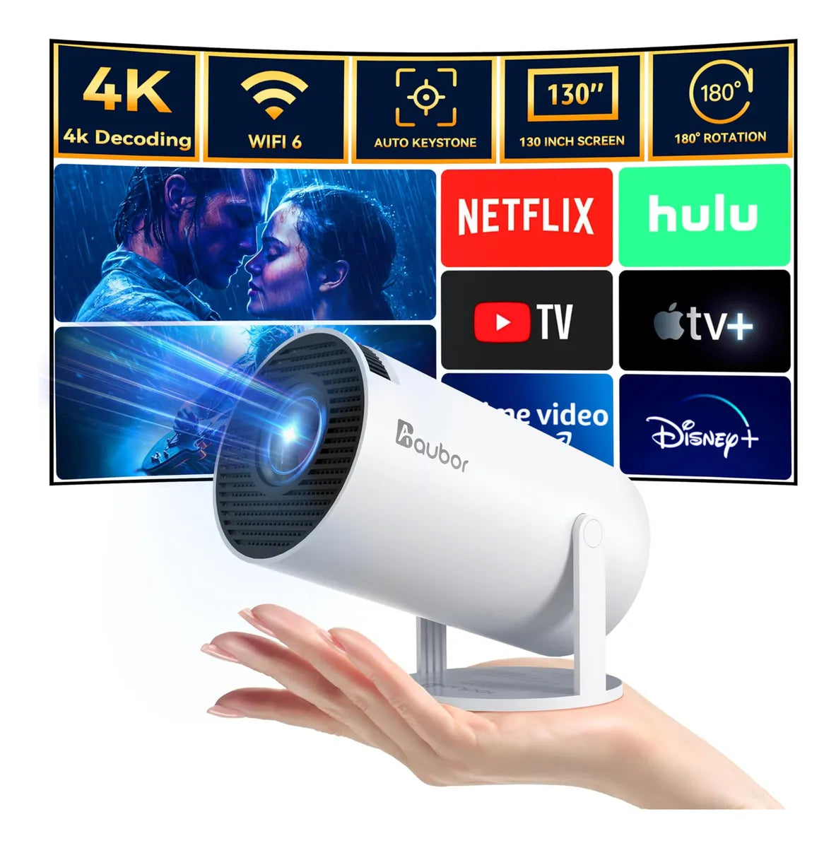 Projetor HY300 VisionBeam 4K