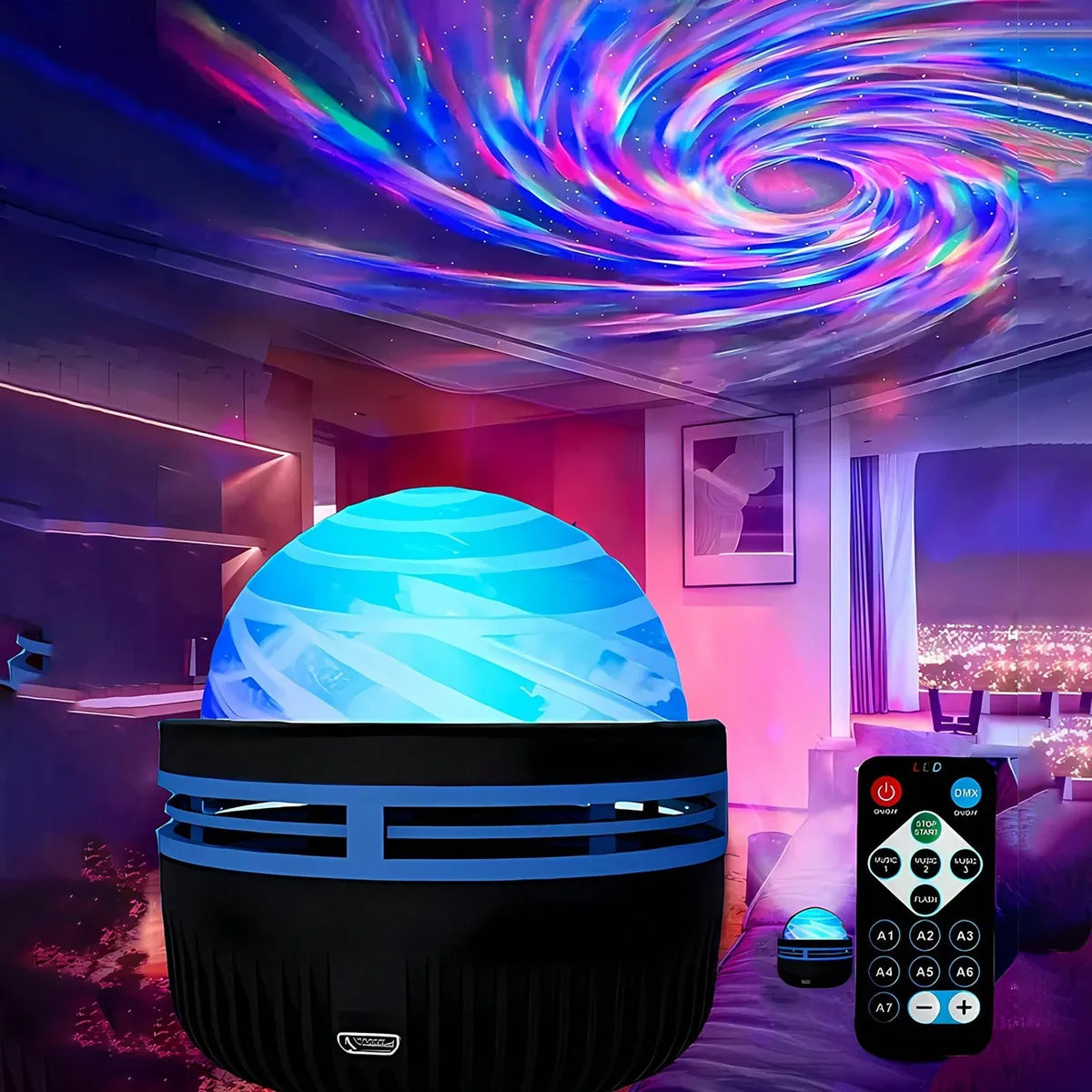 Projetor Estrela LED Rotativo Galaxy Wave