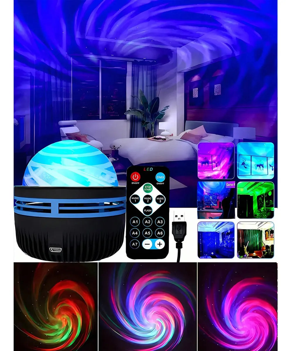 Projetor Estrela LED Rotativo Galaxy Wave