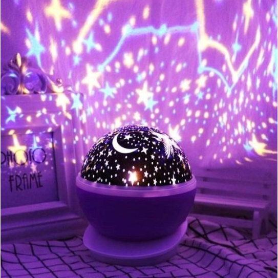 Luminária Projetor Abajur Infantil Estrelado lua Estrela 360º Galaxy Star Master Projetor De Estrela
