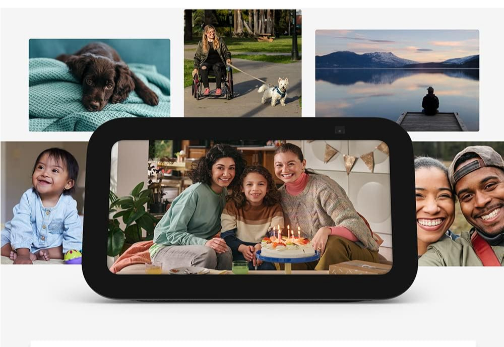 Echo Show 5 (3ª geração) com assistente virtual Alexa de carbono 110V/240V