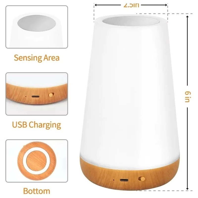 Luminária de Led Toque Com Luz Rgb Com Mudança de Cor