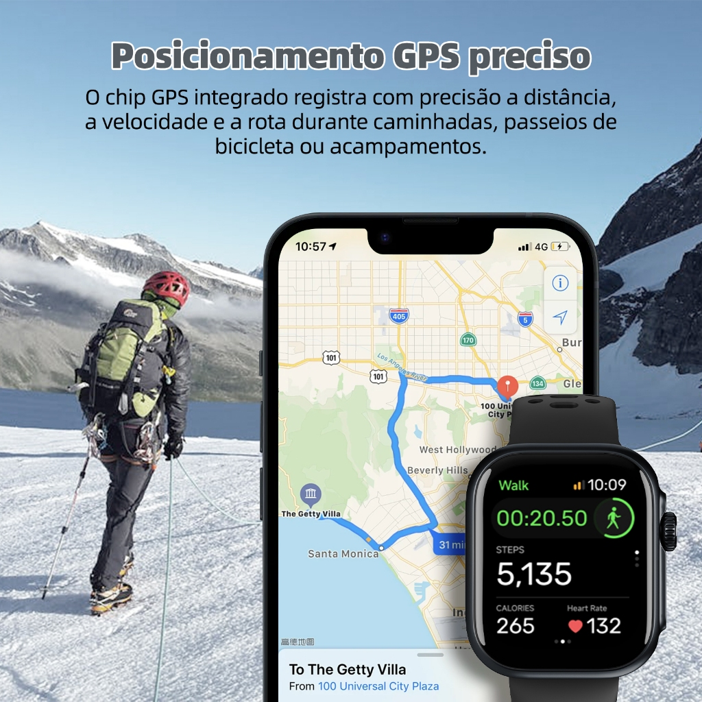 BETTDOW kriki Ai modelo GPS + smartwatch Alexa com mais de 100 modos desportivos, à prova de água 3ATM