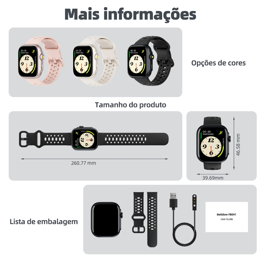 BETTDOW kriki Ai modelo GPS + smartwatch Alexa com mais de 100 modos desportivos, à prova de água 3ATM