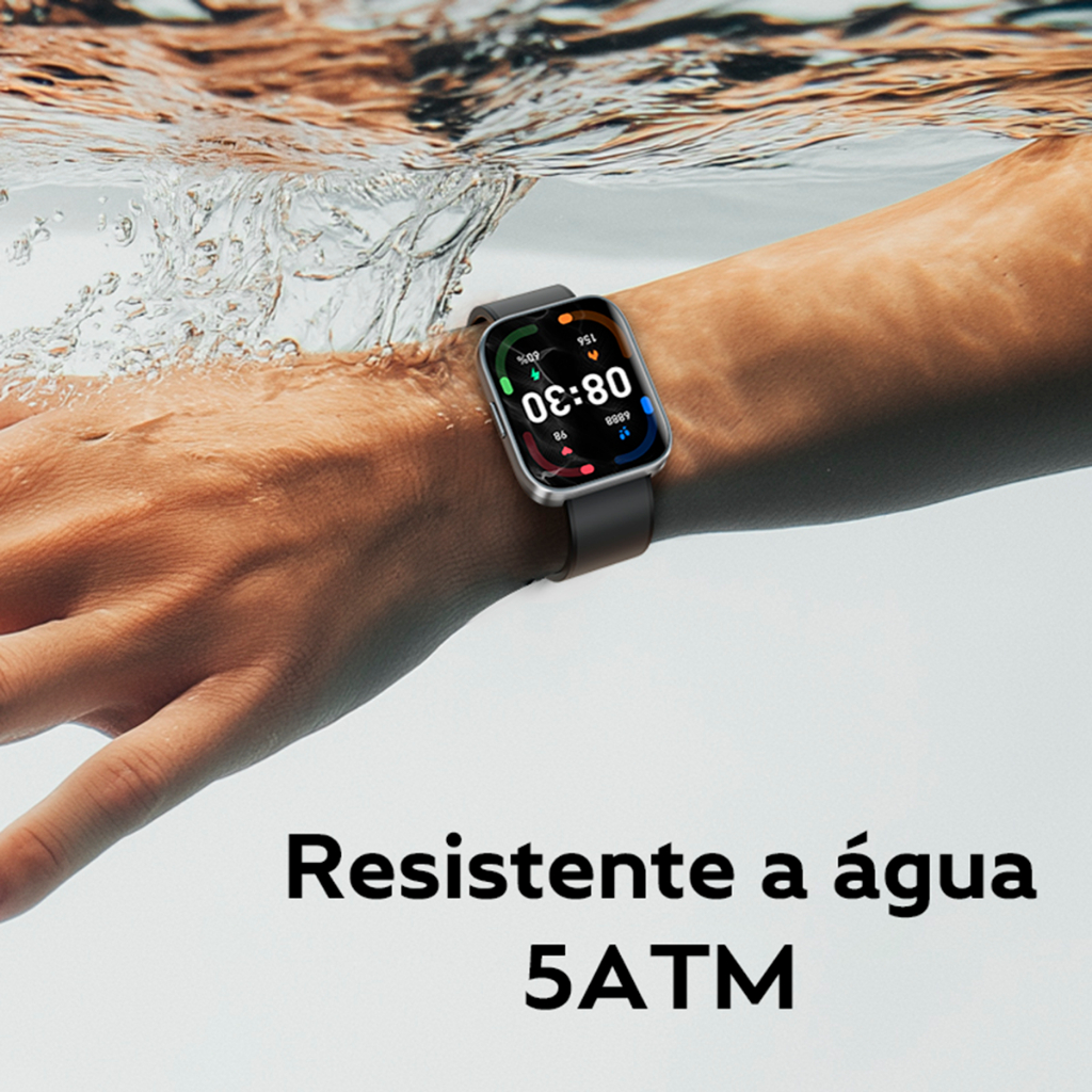 Smartwatch QCY S9 Urban GS, GPS, +120 Modos de Esporte, 5ATM, Tela Amoled 1.95' Pol