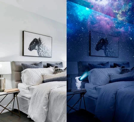 Mini Projetor Astronauta Galaxy Star 360º