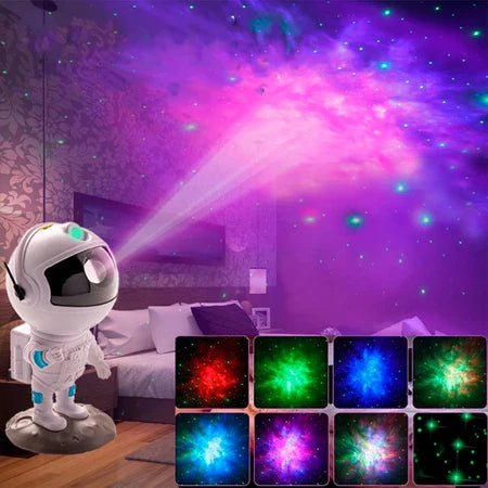 Mini Projetor Astronauta Galaxy Star 360º