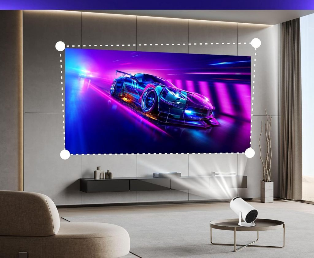 Projetor HY300 Original Portátil Smart Android 11 4K Ultra HD HDMI Wifi Bluetooth Alto Falante Embutido