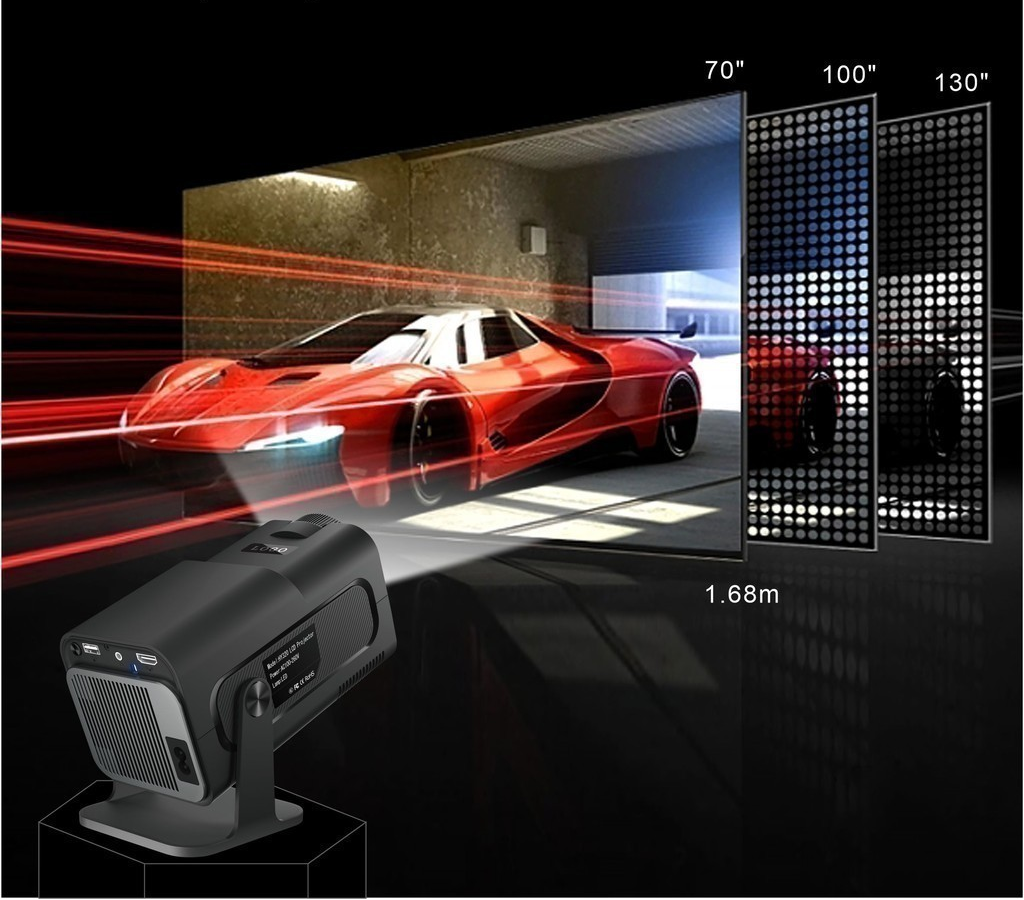 Atualizado Projetor Smart HY320 Android Full HD 1920x1080 Bluetooth Wi-fi