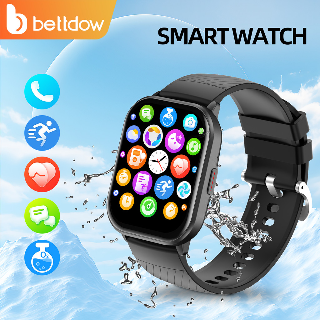 Bettdow Relógio inteligente /chamada de voz/IP68 à prova d'água/monitoramento de frequência cardíaca