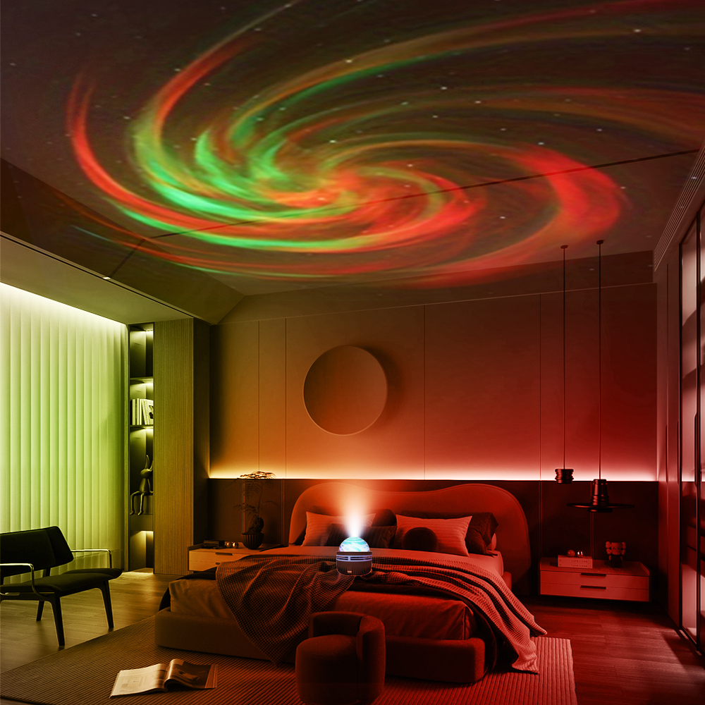 Projetor Estrela LED Rotativa Onda Oceânica e Nebulosa Luz Nocturna Romântica para Festa e Christmas Gift