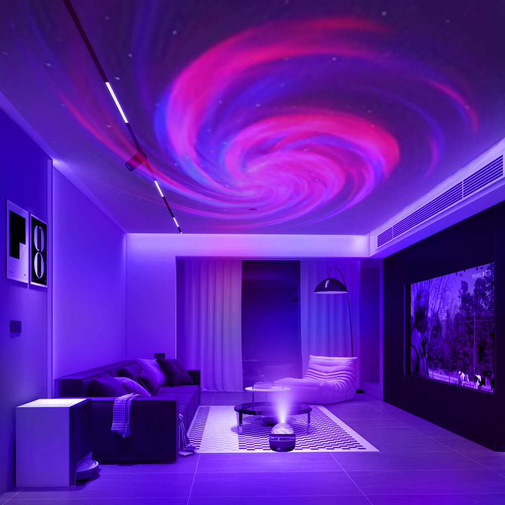 Projetor Estrela LED Rotativa Onda Oceânica e Nebulosa Luz Nocturna Romântica para Festa e Christmas Gift